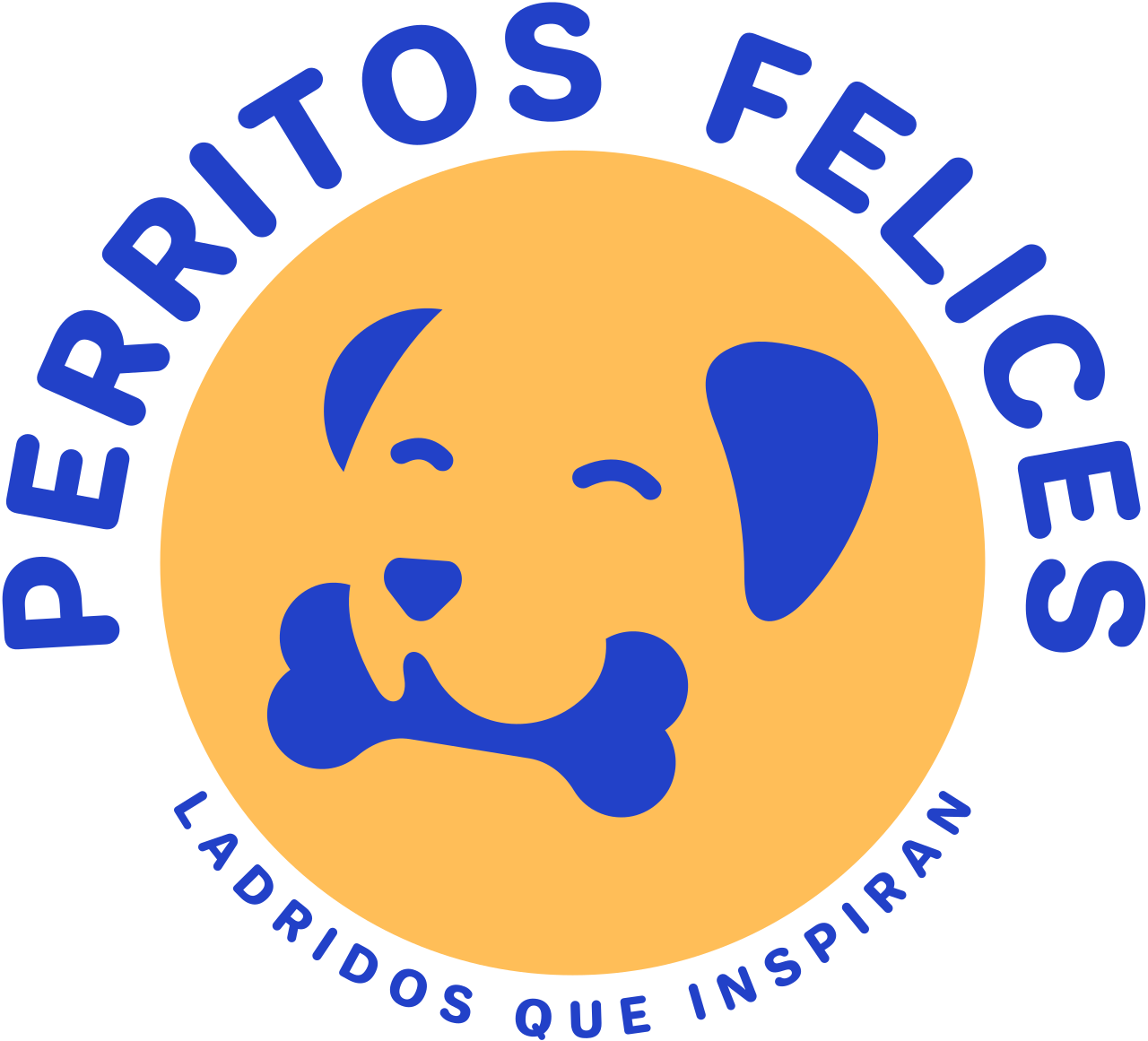 Emblema Oficial Perritos Felices — Ladridos que inspiran